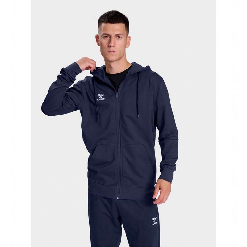 Sweat a Capuche Hummel Go 2.0 Zip Homme Bleu Marine | 551801-092