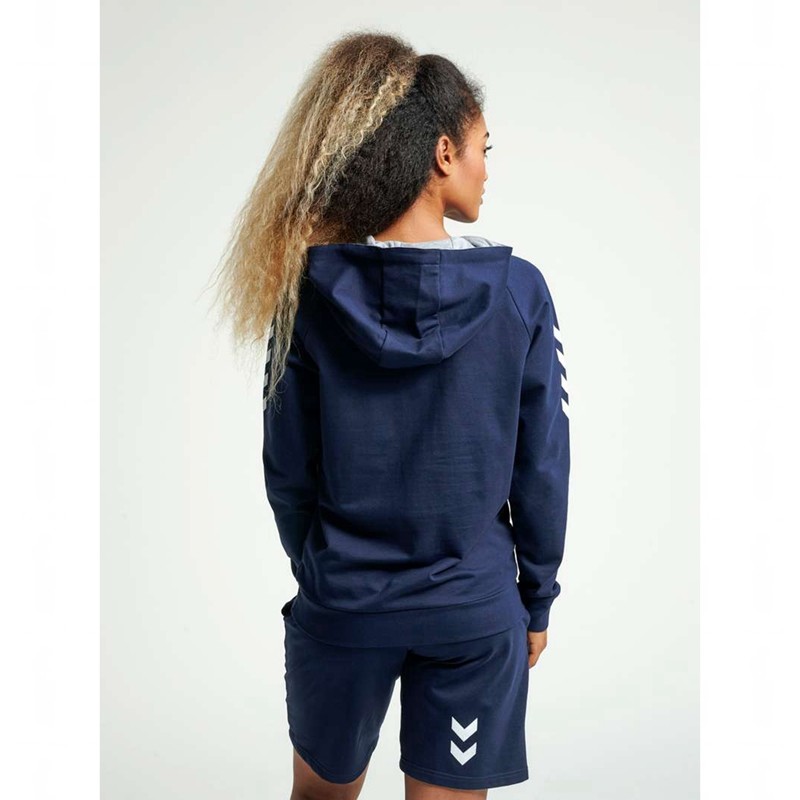 Sweat a Capuche Hummel Go Cotton Femme Bleu Marine | 721247-589