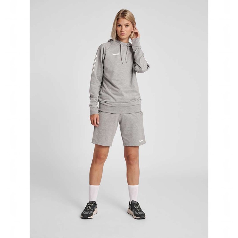 Sweat a Capuche Hummel Go Cotton Femme Grise | 060771-083