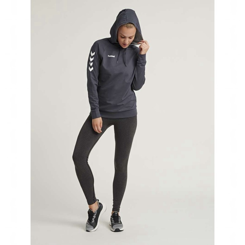 Sweat a Capuche Hummel Go Cotton Femme Noir | 578142-668