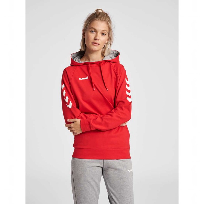 Sweat a Capuche Hummel Go Cotton Femme Rouge | 897401-896