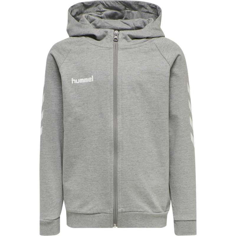 Sweat a Capuche Hummel Go Cotton Zip Enfant Grise | 196688-267