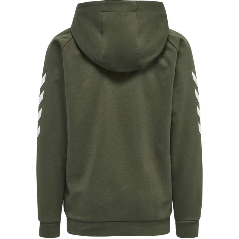 Sweat a Capuche Hummel Go Cotton Zip Enfant Vert | 644407-405