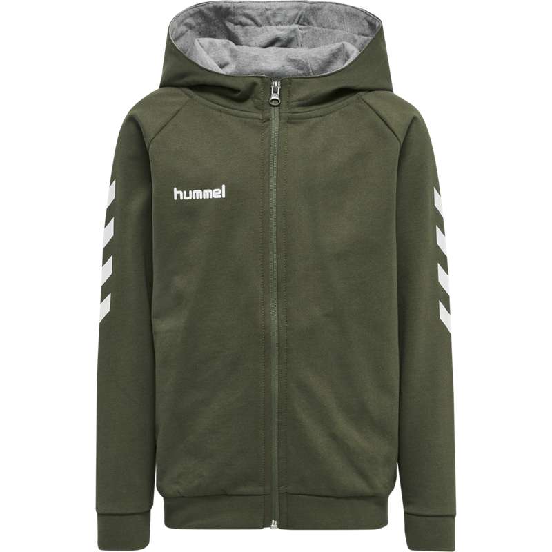 Sweat a Capuche Hummel Go Cotton Zip Enfant Vert | 644407-405