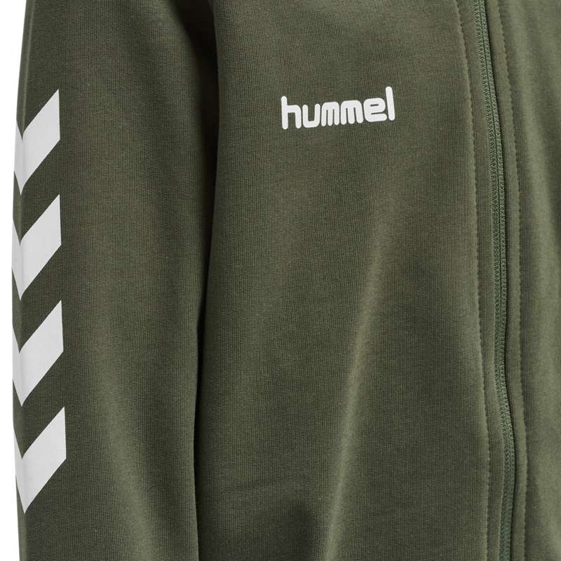 Sweat a Capuche Hummel Go Cotton Zip Enfant Vert | 644407-405