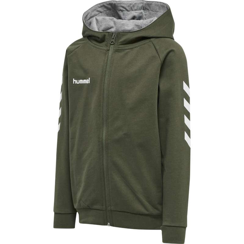 Sweat a Capuche Hummel Go Cotton Zip Enfant Vert | 644407-405