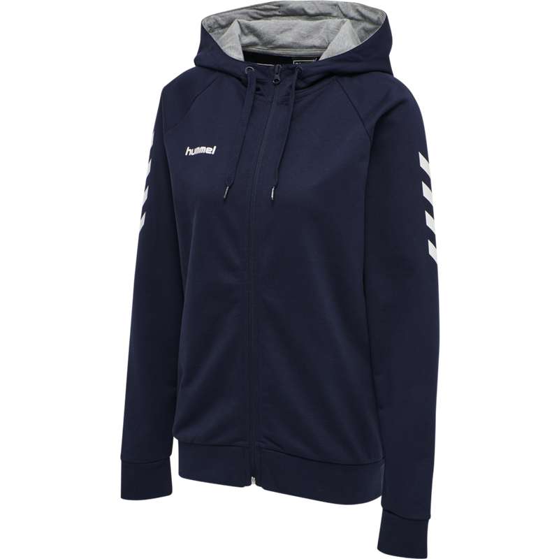 Sweat a Capuche Hummel Go Cotton Zip Femme Bleu Marine | 137902-376