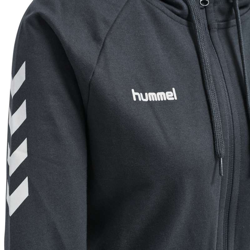 Sweat a Capuche Hummel Go Cotton Zip Femme Noir | 815657-882