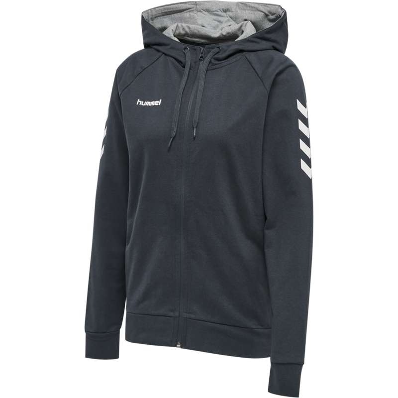 Sweat a Capuche Hummel Go Cotton Zip Femme Noir | 815657-882