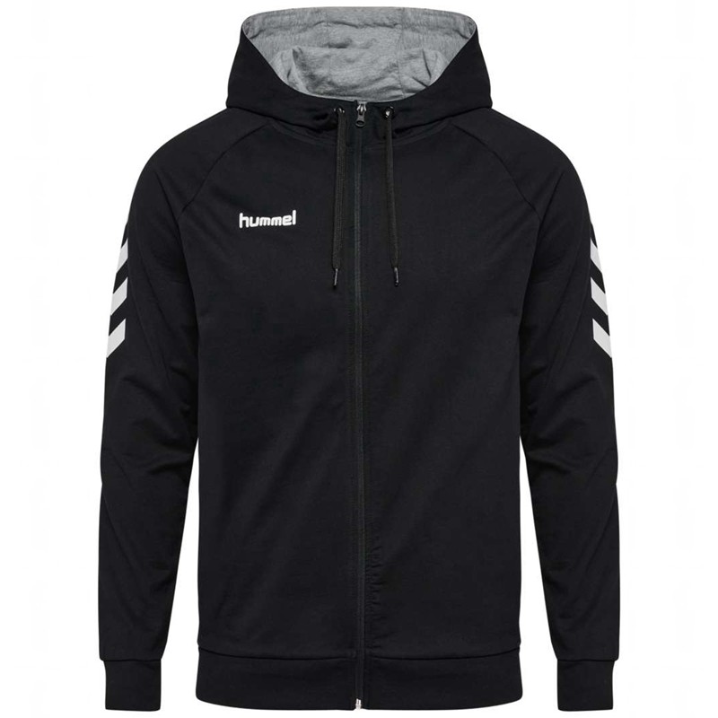 Sweat a Capuche Hummel Go Cotton Zip Homme Noir | 813803-772