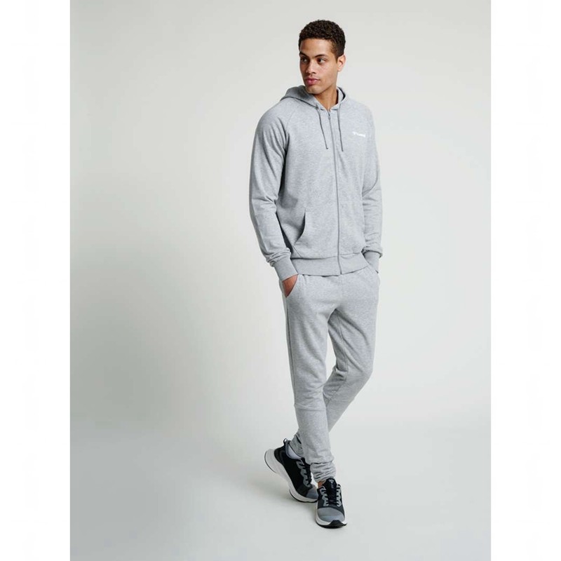 Sweat a Capuche Hummel Isam Zip Homme Grise | 983124-535