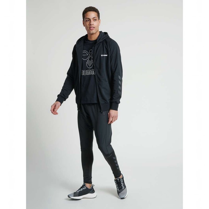 Sweat a Capuche Hummel Isam Zip Homme Noir | 459803-115