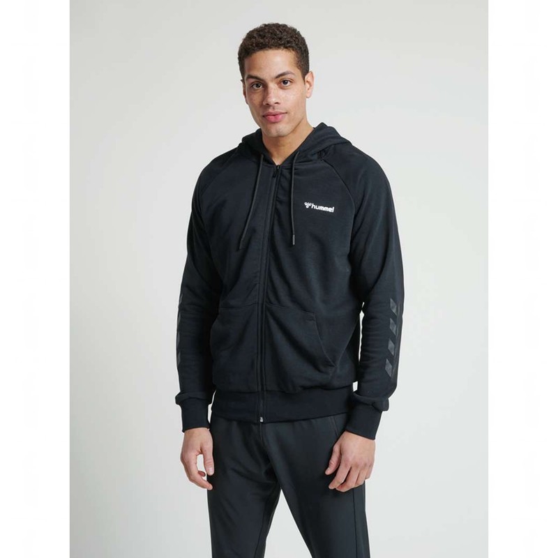 Sweat a Capuche Hummel Isam Zip Homme Noir | 459803-115