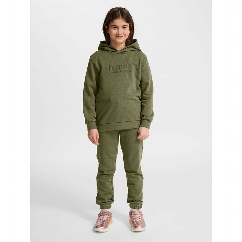 Sweat a Capuche Hummel Jr Base Enfant Vert | 266733-499