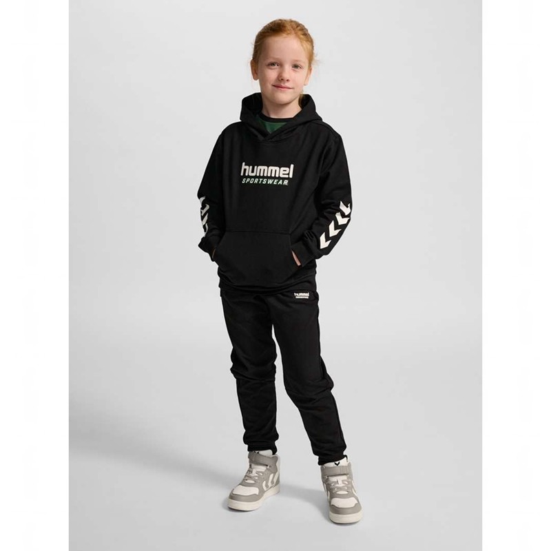 Sweat a Capuche Hummel Jr Logo Enfant Noir | 660181-846