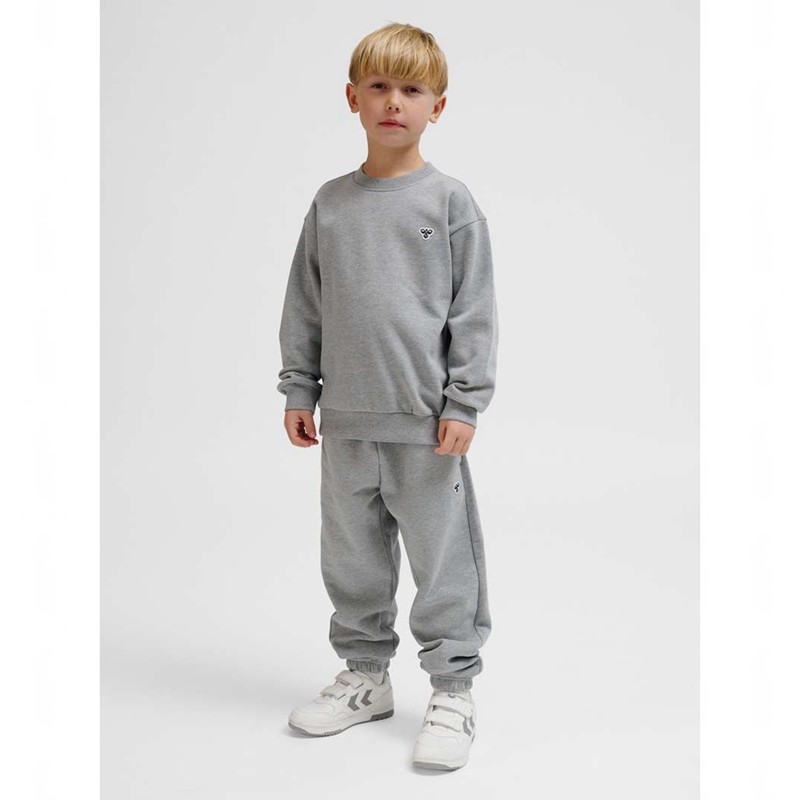 Sweat a Capuche Hummel Jr Loose Crewneck Bee Enfant Grise | 028746-558