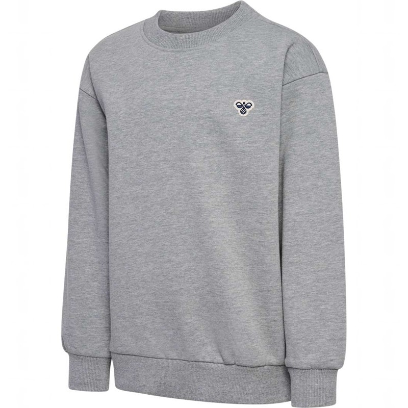 Sweat a Capuche Hummel Jr Loose Crewneck Bee Enfant Grise | 028746-558