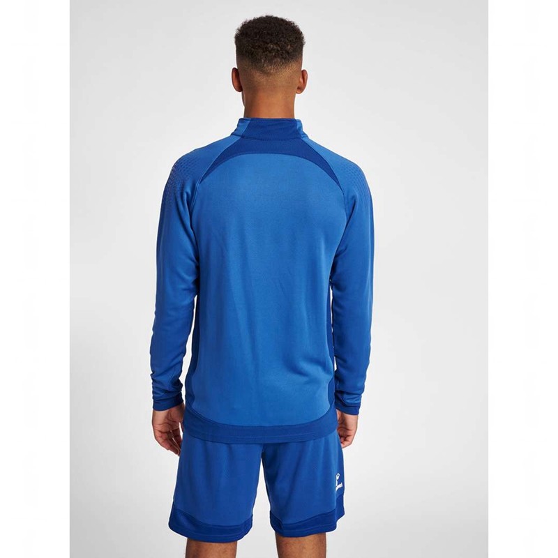 Sweat a Capuche Hummel Lead Half Zip Homme Bleu | 531298-180