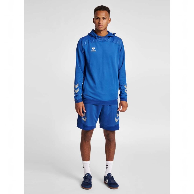 Sweat a Capuche Hummel Lead Poly Homme Bleu | 384946-180