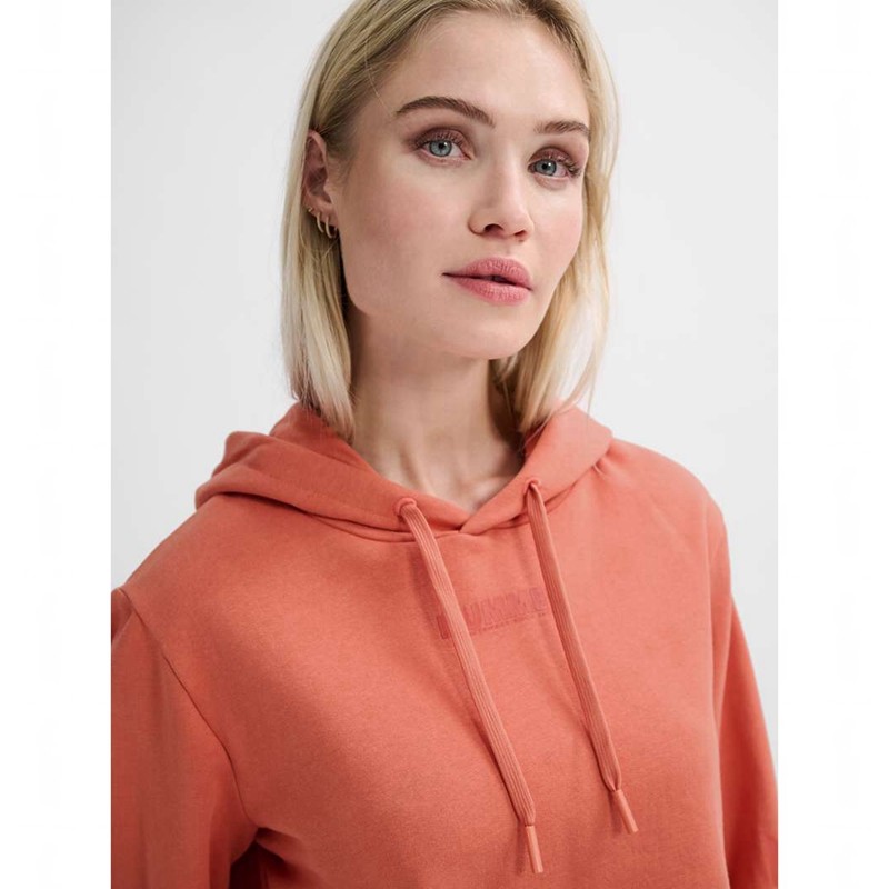 Sweat a Capuche Hummel Legacy Cropped Femme Abricot | 441114-379