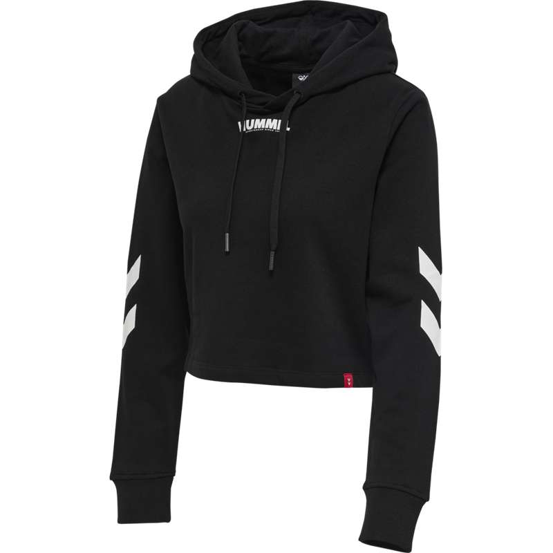 Sweat a Capuche Hummel Legacy Cropped Femme Noir | 962158-716