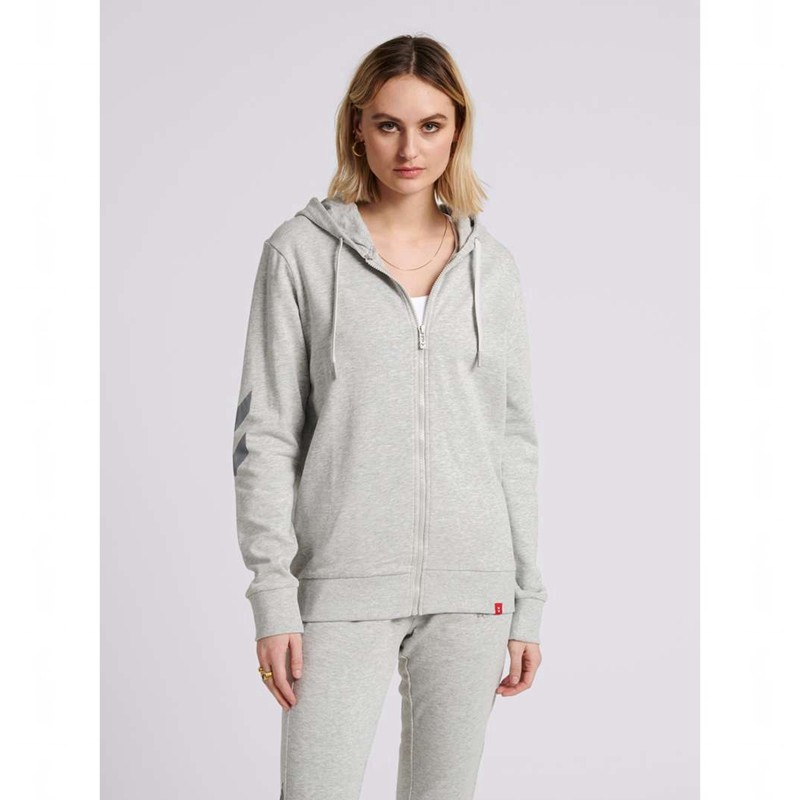 Sweat a Capuche Hummel Legacy Zip Femme Grise | 281416-761