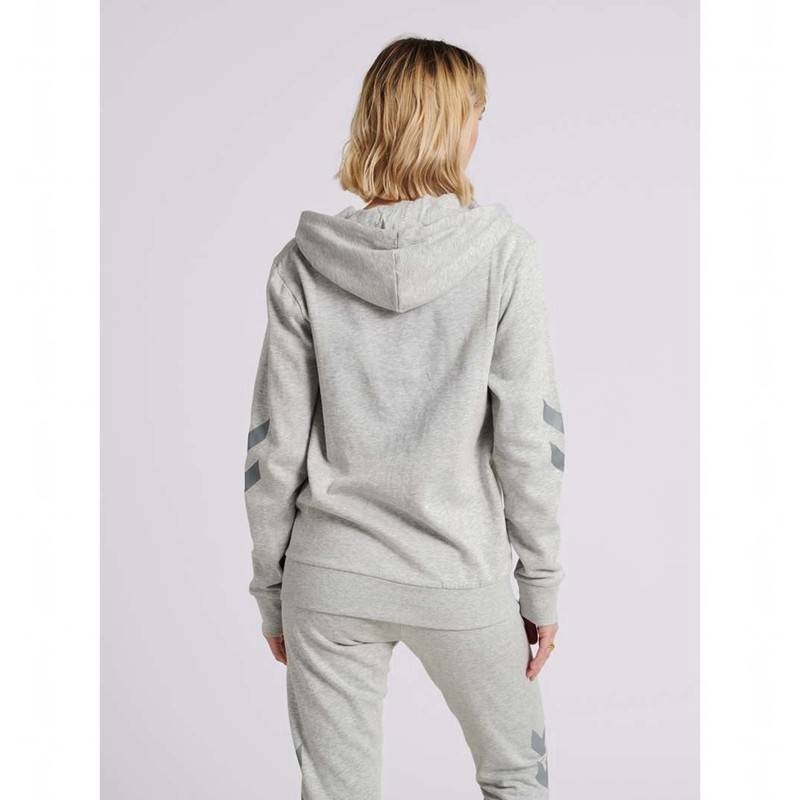 Sweat a Capuche Hummel Legacy Zip Femme Grise | 281416-761