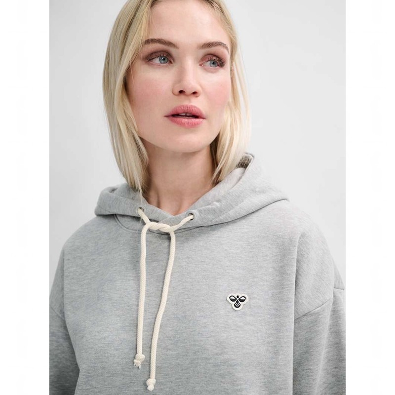 Sweat a Capuche Hummel Loose Bee Femme Grise | 705174-804