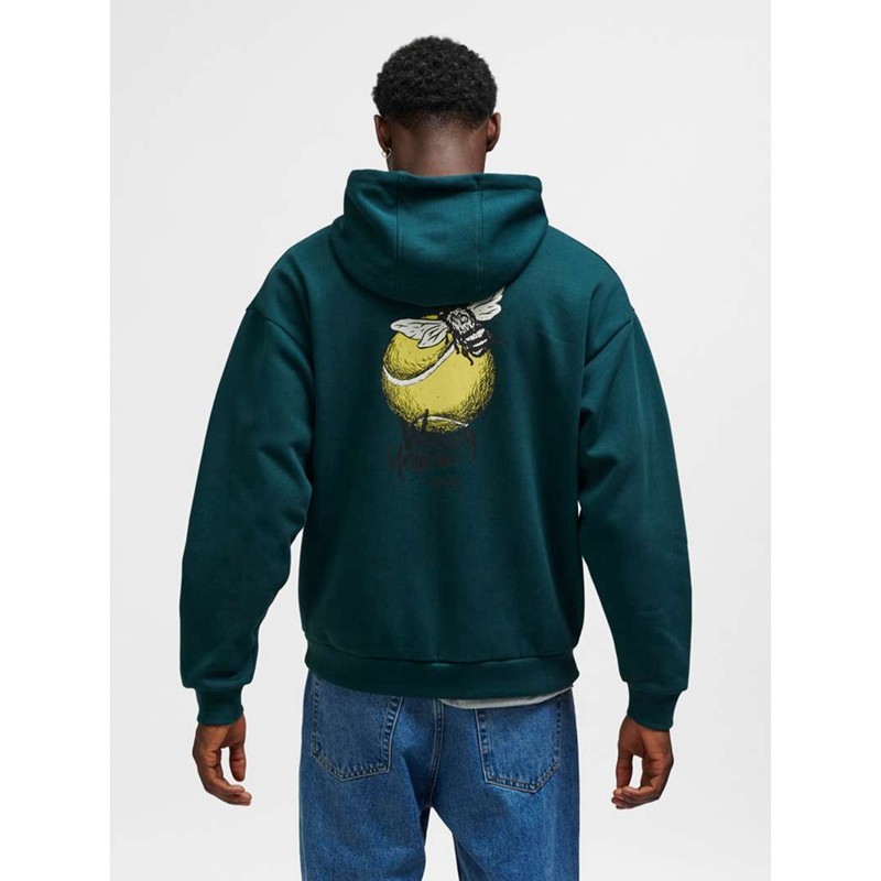 Sweat a Capuche Hummel Loose Wrong Yellow Homme Vert | 914829-631