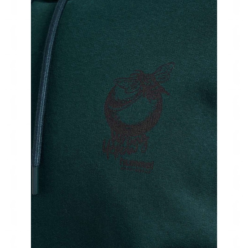 Sweat a Capuche Hummel Loose Wrong Yellow Homme Vert | 914829-631