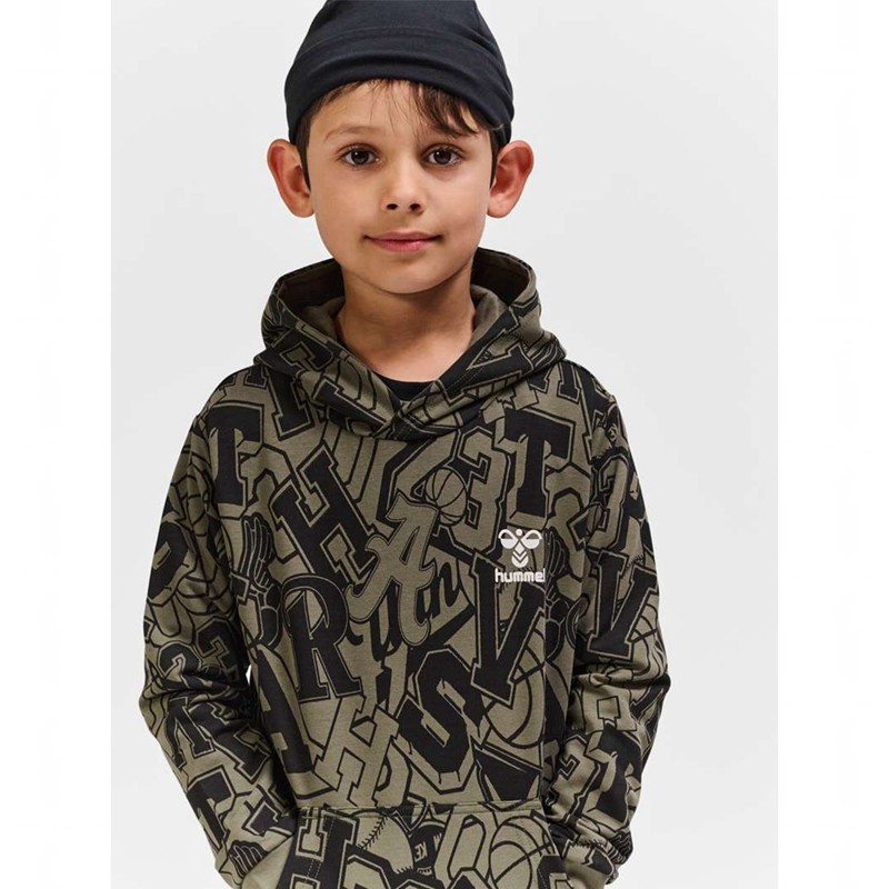 Sweat a Capuche Hummel Molt Enfant Vert Olive | 218610-993