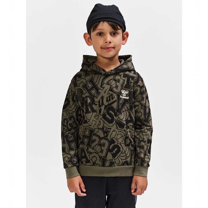 Sweat a Capuche Hummel Molt Enfant Vert Olive | 218610-993
