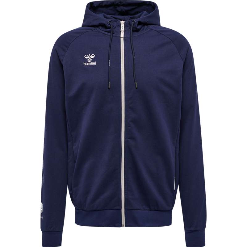 Sweat a Capuche Hummel Move Grid Cotton Zip Homme Bleu Marine | 480991-519