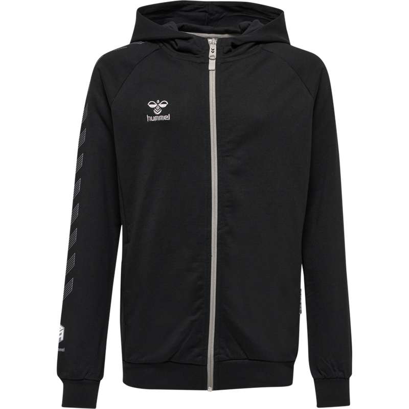 Sweat a Capuche Hummel Move Grid Cotton Zip Enfant Noir | 463327-389