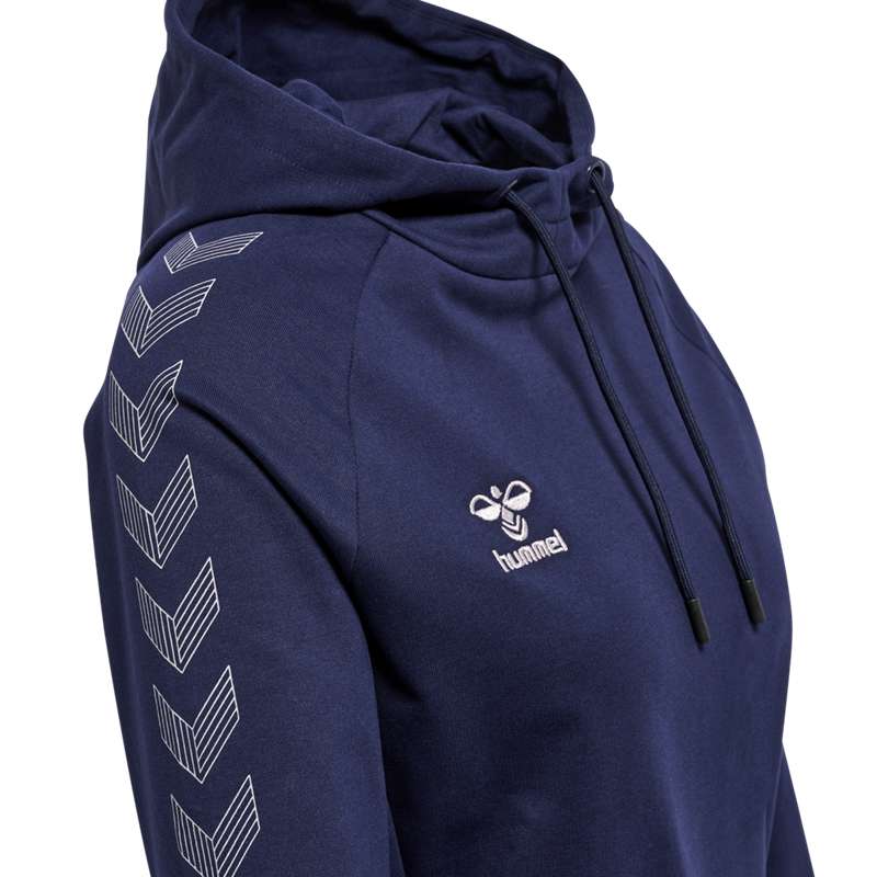 Sweat a Capuche Hummel Move Grid Cotton Femme Bleu Marine | 439440-836