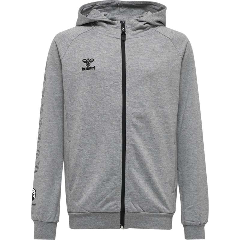 Sweat a Capuche Hummel Move Grid Cotton Zip Enfant Grise | 886841-849