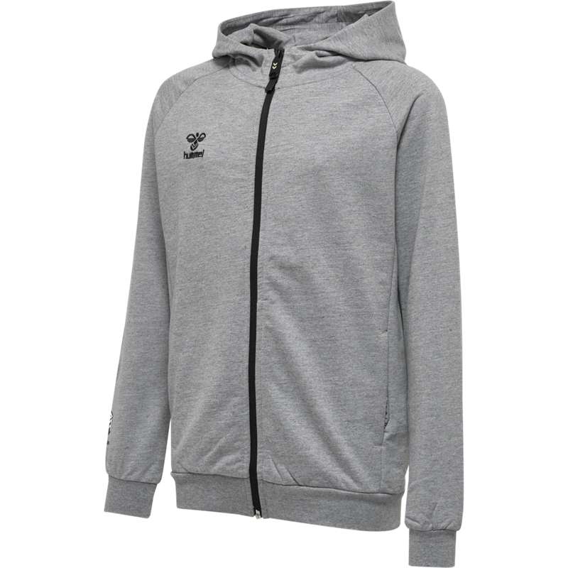 Sweat a Capuche Hummel Move Grid Cotton Zip Enfant Grise | 886841-849