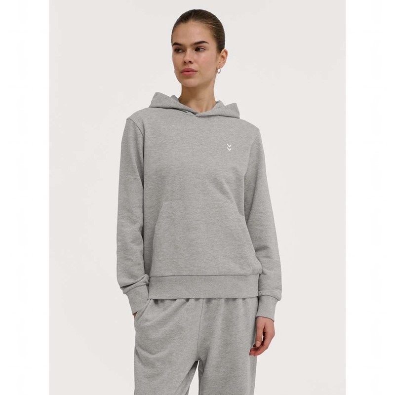 Sweat a Capuche Hummel Pulse W Sweat Femme Grise | 796904-233