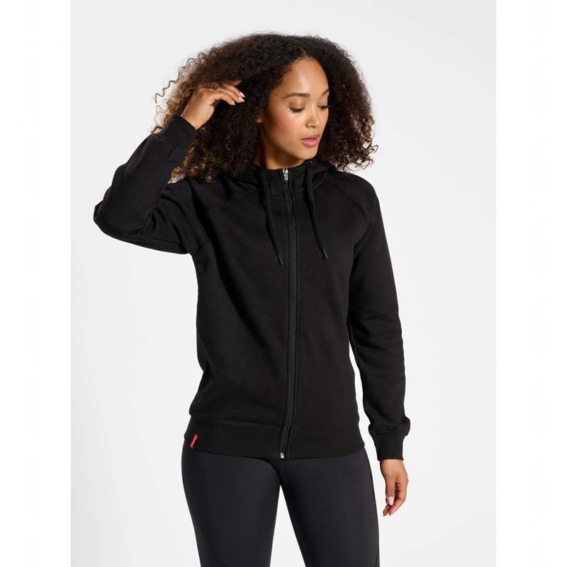 Sweat a Capuche Hummel Red Classic Zip Femme Noir | 062023-910