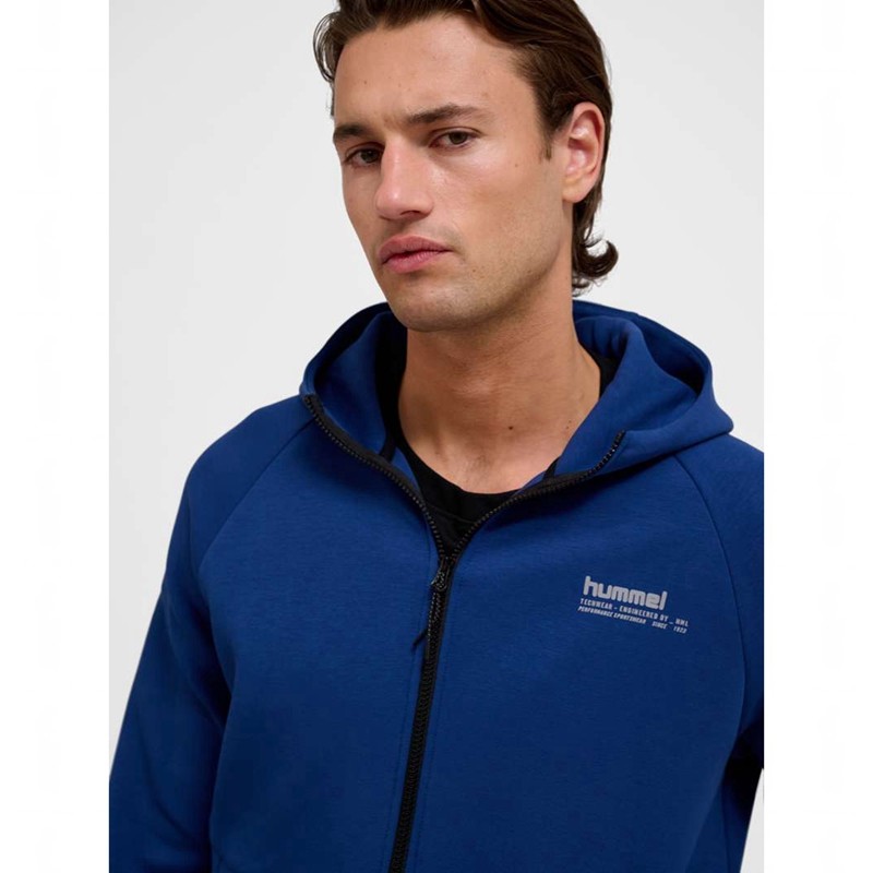 Sweat a Capuche Hummel Tech Fleece Regular Zip Homme Bleu | 776353-913