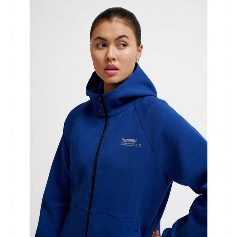 Sweat a Capuche Hummel Tech Fleece Regular Zip Homme Bleu | 776353-913