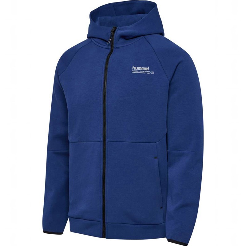 Sweat a Capuche Hummel Tech Fleece Regular Zip Homme Bleu | 776353-913
