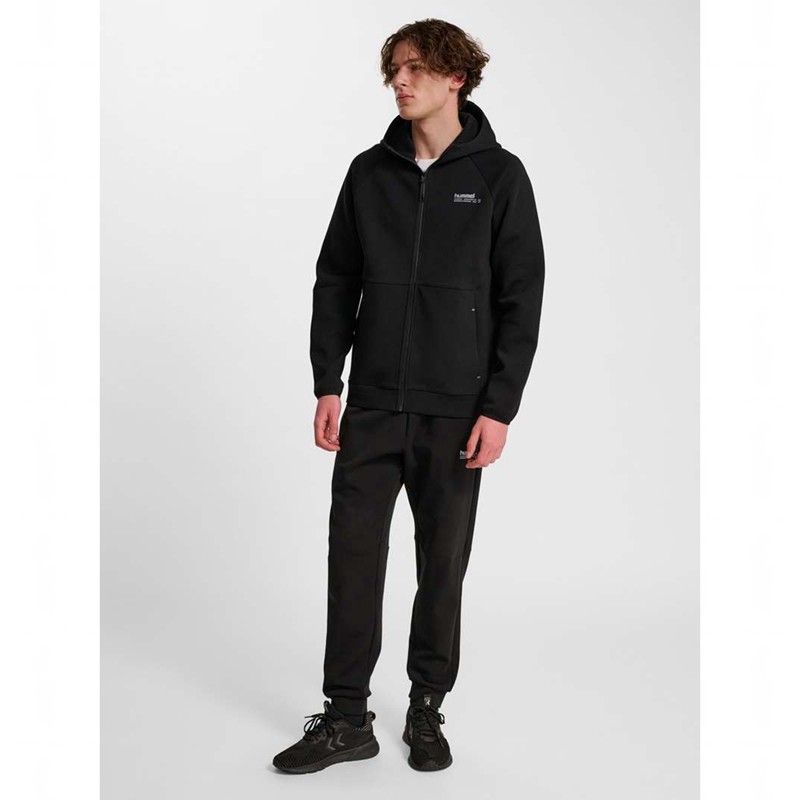 Sweat a Capuche Hummel Tech Fleece Regular Zip Homme Noir | 092904-872