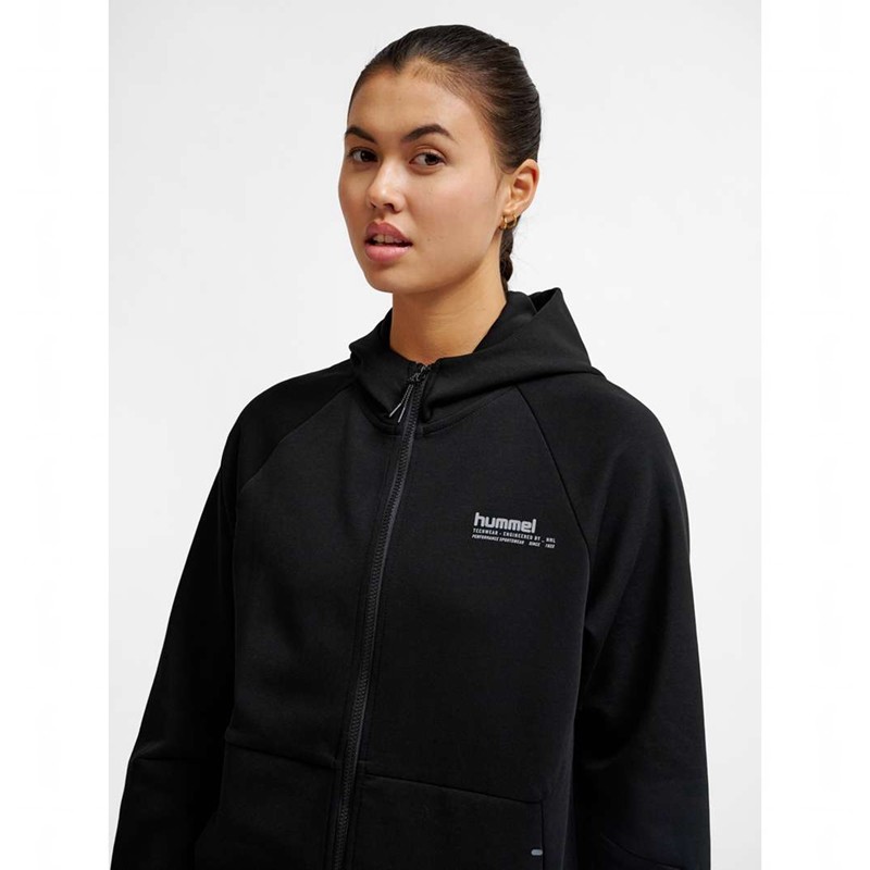 Sweat a Capuche Hummel Tech Fleece Regular Zip Homme Noir | 092904-872