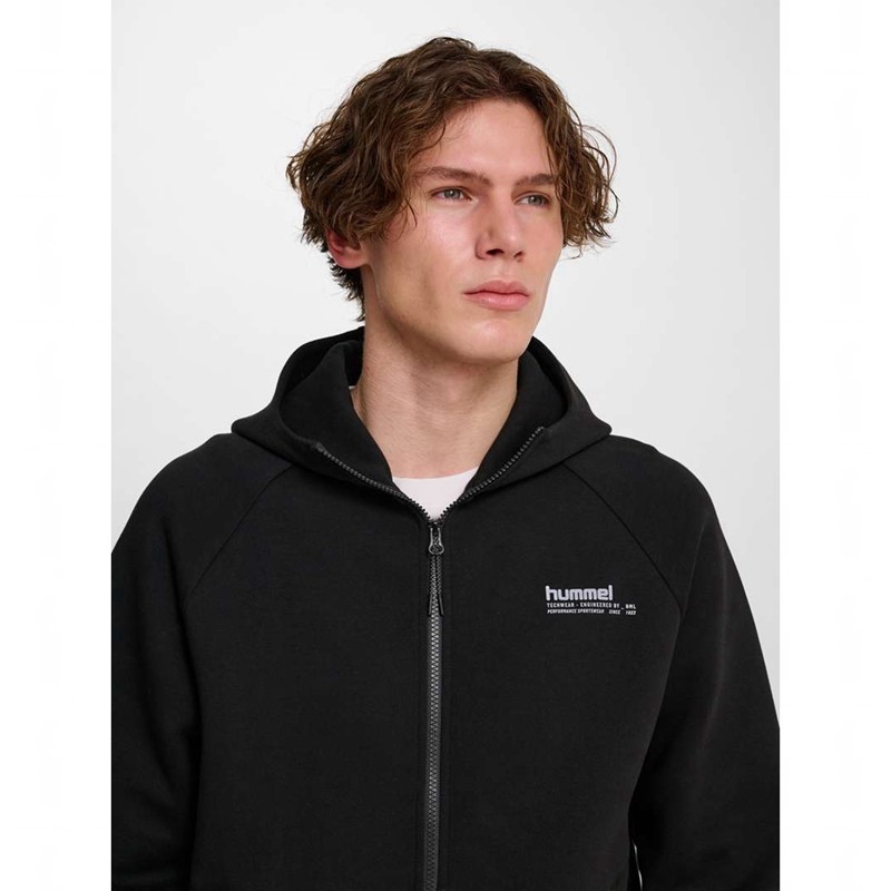Sweat a Capuche Hummel Tech Fleece Regular Zip Homme Noir | 092904-872