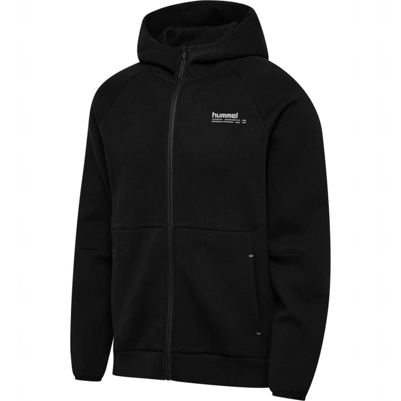 Sweat a Capuche Hummel Tech Fleece Regular Zip Homme Noir | 092904-872