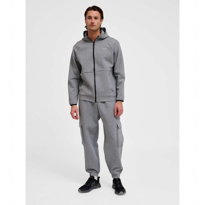 Sweat a Capuche Hummel Tech Fleece Regular Zip Homme Grise | 894053-785