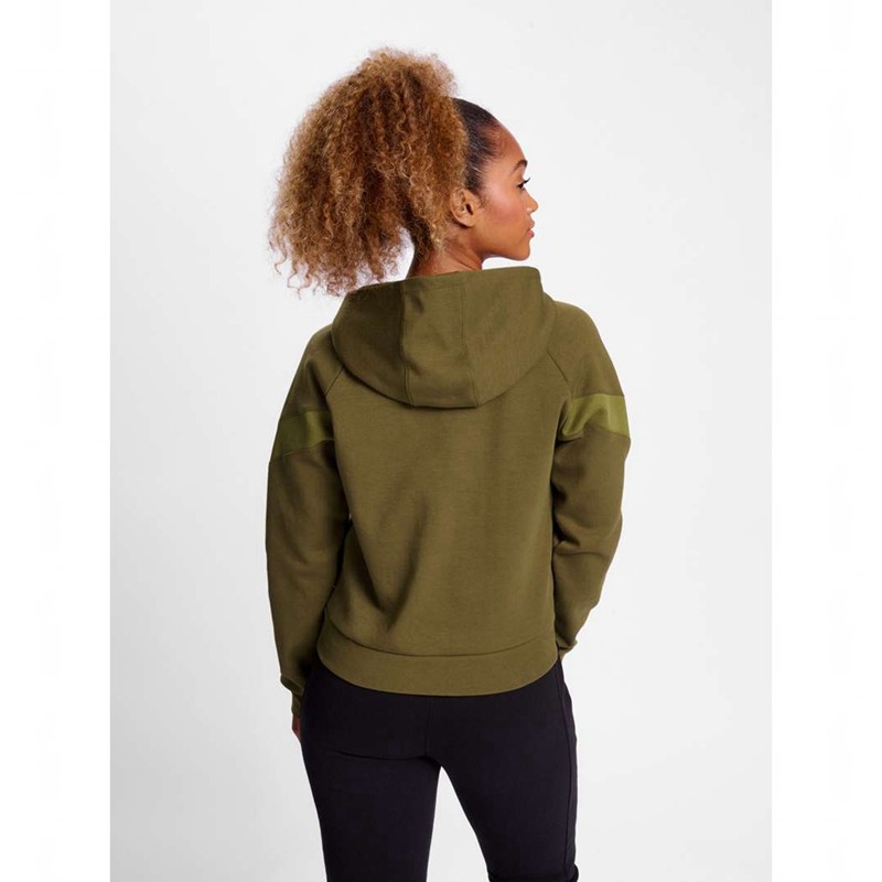 Sweat a Capuche Hummel Travel Sweat Femme Vert Olive | 870311-816