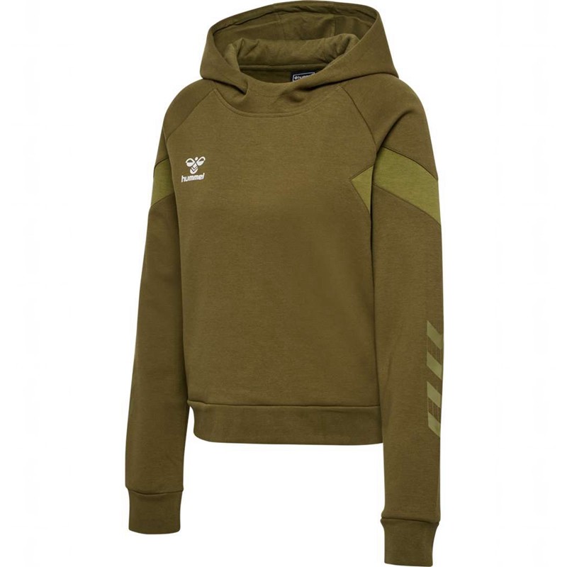 Sweat a Capuche Hummel Travel Sweat Femme Vert Olive | 870311-816