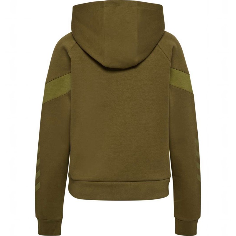 Sweat a Capuche Hummel Travel Sweat Femme Vert Olive | 870311-816